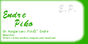 endre piko business card